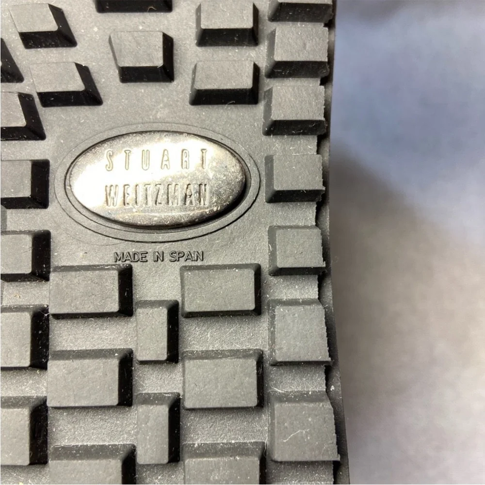 Stuart Weitzman Brown Suede Shearling-Lined Shoe with buckle closure & lug sole - Picture 7 of 12